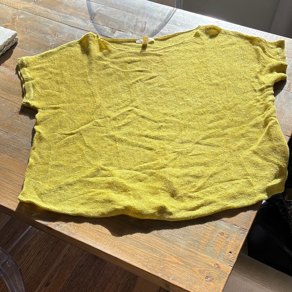 Eileen Fisher organic linen lightweight knit sweater